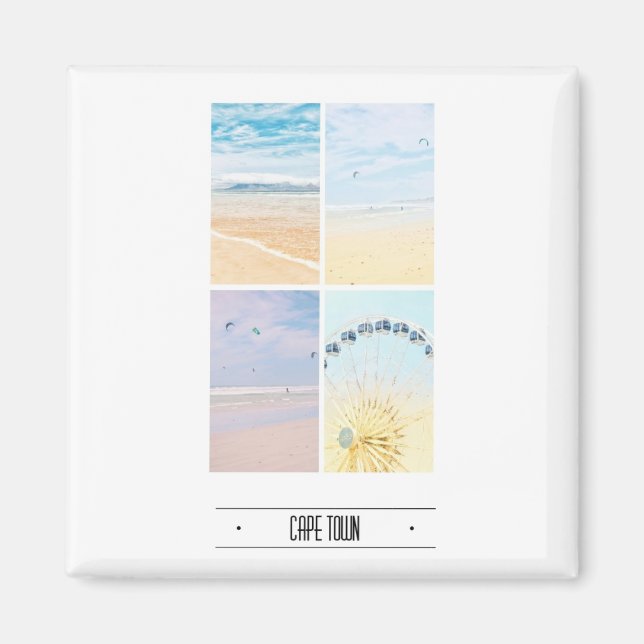 Collage Pastel imán de la montaña de la Mesa de Ci (Frente)