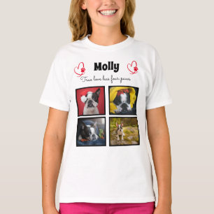 Collage personalizado de perro 4 camisetas de foto