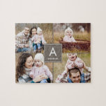 Collage Personalizado inicial rompecabezas de foto<br><div class="desc">¡Los regalos fotográficos hacen los mejores regalos! Fácilmente personalizado con su texto y/o foto(s) para un aspecto personalizado. Diseñado por Berry Berry Sweet. Ver más diseños en www.berryberrysweet.com</div>