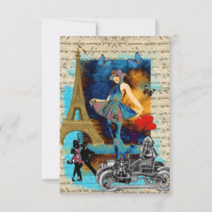 Collage romántico de París