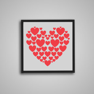 Collage romántico del corazón: Arte El día de San 
