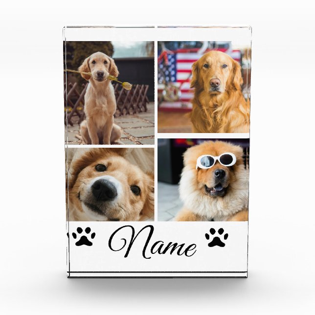 Collage simple de fotos con nombres de animales co (Anverso)