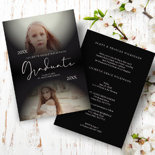 Collage Then & Now Modern 2 Photos Graduation