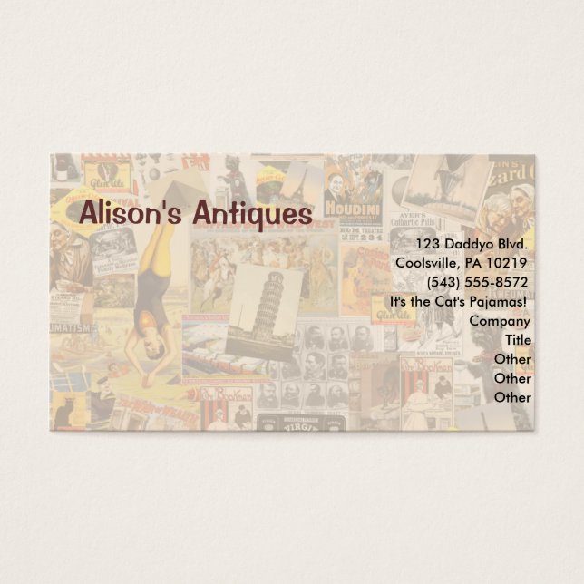 Collage vintage del siglo XIX (Frente)