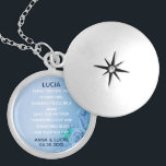 Collar Con Colgante Algo floral de la vieja y azul dama de honor<br><div class="desc">Algo viejo y azul para la dama de honor. Puedes visitar mi tienda por productos más hermosos.</div>