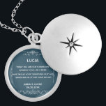 Collar Con Colgante Algo viejo y azul de adorno floral de la dama de h<br><div class="desc">Algo viejo y azul para la dama de honor. Puedes visitar mi tienda por productos más hermosos.</div>