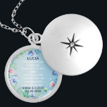 Collar Con Colgante Algo viejo y azul de la dama de honor colorido flo<br><div class="desc">Algo viejo y azul para la dama de honor. Puedes visitar mi tienda por productos más hermosos.</div>