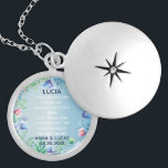 Collar Con Colgante Algo viejo y azul de la dama de honor colorido flo<br><div class="desc">Algo viejo y azul para la dama de honor. Puedes visitar mi tienda por productos más hermosos.</div>