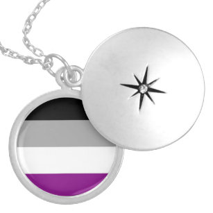 Collar Con Colgante Bandera asexual del orgullo