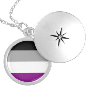 Collar Con Colgante Bandera del Orgullo Asexual