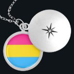 Collar Con Colgante Bandera Pansexual<br><div class="desc">Collar de la Bandera Pansexual. Puede cambiar el tipo de collar o incluso transferir esta imagen a otros pequeños elementos de Zazzle.</div>