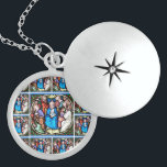 Collar Con Colgante Confirmación de Virgen María de Vidrio Manchado po<br><div class="desc">Esta es una hermosa imagen de vidrio manchado del Espíritu Santo / Espíritu Santo representado por una paloma que desciende sobre María y los Apóstoles sobre Pentecostés.</div>