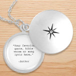 Collar Con Colgante Crear su propia cotización<br><div class="desc">Crea tu propio collar de citas personalizados Características tipografía de máquina de escribir minimalista.</div>