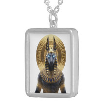 Collar con colgante de chacal de Anubis | Antiguo