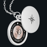 Collar Con Colgante Elegante celebración del 30° Aniversario de la Bod<br><div class="desc">¡Conmemorar el 30 aniversario del boda con este elegante armario! Elegante serif negro y sans serif grabados con perlas en un fondo de aroma añaden un toque memorable para esta ocasión especial y un hito extraordinario. Personalizar con los nombres de la pareja feliz, y fechas para su aniversario de perlas....</div>