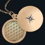 Collar Con Colgante Flor del oro de plata del DES Lebens de Blume de<br><div class="desc">ARTE espiritual del símbolo. La flor de la vida (DES Lebens de Blume) es un modelo sagrado de la geometría del universo que se puede encontrar en todas las religiones importantes del mundo. La "flor de la vida" contiene los modelos de la creación como emergieron del "gran vacío". Todo se...</div>