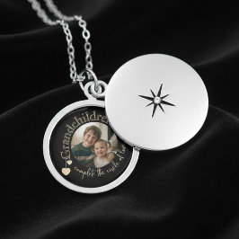 Collar Con Colgante Grandmother Grandchildren Photo Locket Gift