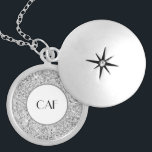 Collar Con Colgante Purpurina Plata Monogramada Bridesmaid Regalos de<br><div class="desc">Monograma este collar de purpurina plateado para las damas de honor y la fiesta de novias. Hace un gran regalo para cualquier mujer.</div>