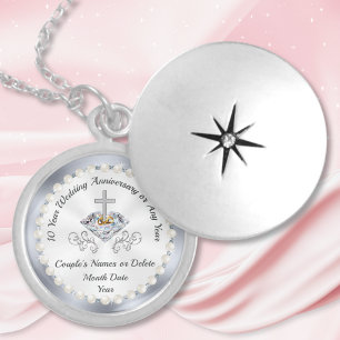 Collar Con Colgante Regalo de 10 años para esposa, cristiana