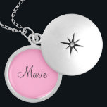 Collar Con Colgante simple color rosa claro mínimo añadir tu nombre ci<br><div class="desc">diseño hermoso</div>