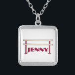 collar de bailarina de ballet barre personalizado<br><div class="desc">El collar cuenta con un ilustracion de baile original de un ballet barre. Simplemente personaliza un regalo único para tu bailarina o profesor de baile favorito.</div>