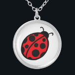 Collar de Bichos de Ladybug<br><div class="desc">Una linda mariquita roja es el foco de este collar. El diseño es de arte original.</div>