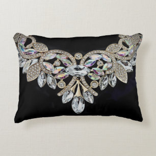 Collar de diamantes elegante almohada de diamante