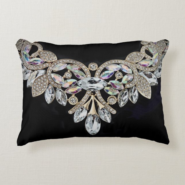 Collar de diamantes elegante almohada de diamante  (Anverso)