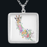 Collar de flores de jirafa<br><div class="desc">Coloridas Flores Bouquet Collares de jirafa - Diseño de pintura MIGNED</div>