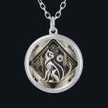 Collar de gato negro decorativo<br><div class="desc">Hermoso collar de gato negro con decoración abstracta</div>
