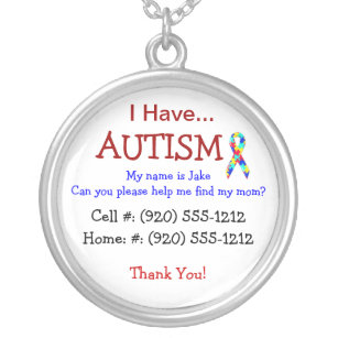Collar de identificación del niño con autismo (tex