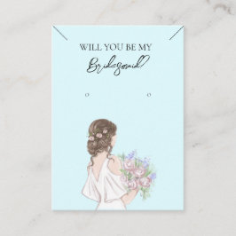 Collar de la dama de honor y tarjeta de visualizac