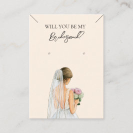 Collar de la dama de honor y tarjeta de visualizac