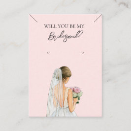 Collar de la dama de honor y tarjeta de visualizac