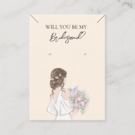 Collar de la dama de honor y tarjeta de visualizac