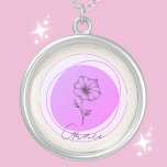 Collar de la gloria de la mañana de septiembre - P<br><div class="desc">Aprovecha el encanto de septiembre con nuestro "collar de gloria matutina de septiembre". Este collar exhibe maravillosamente la gloria matutina, un símbolo de afecto y amor no correspondido, en un vibrante círculo de lavanda. Los detalles intrincados de la flor son un testamento al inicio del otoño, lo que la convierte...</div>