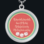 collar de las campanas de bunco<br><div class="desc">Este diseño gráfico de color retro puede ser cantado con la melodía de "Jingle Bells" Haz un gran regalo o premio para el jugador de bunco en tu vida.</div>