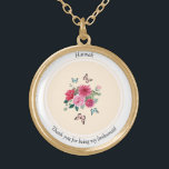 Collar de las damas de honor<br><div class="desc">Collar de dama de honor para personalizar - diseño floral y mariposa.</div>