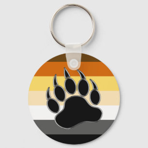 Collar de llavero de pata de OSO colores orgullo d