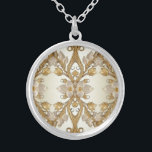 Collar de oro decorativo con flores blancas<br><div class="desc">Hermosas flores blancas collares de oro decorativos</div>