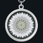Collar de placa de plata de coordenadas freesias<br><div class="desc">Un regalo de boda para sus damas de honor para agradecerles por hacer de su día especial perfecto. Este collar pendant plateado se coordina con el papel de su boda y es un diseño digital de una fotografía de Judy Adamson.</div>