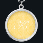 Collar de plata de color amarillo<br><div class="desc">Hermoso collares de plata de estilo lace - se puede cambiar el color de fondo. Ideal como un favor de boda,  un regalo de boda,  un regalo de cumpleaños o un regalo de vacaciones.</div>