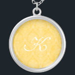 Collar de plata de color amarillo<br><div class="desc">Hermoso collares de plata de estilo lace - se puede cambiar el color de fondo. Ideal como un favor de boda,  un regalo de boda,  un regalo de cumpleaños o un regalo de vacaciones.</div>