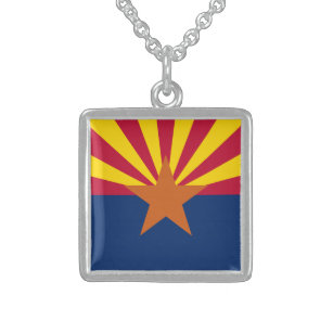 Collar De Plata De Ley Bandera de Arizona, Estados Unidos El Estado Del C