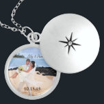Collar De Plata De Ley Boda Photo Keepsake Necklace<br><div class="desc">Collares de sake Elija Plata o Plata Estridente</div>