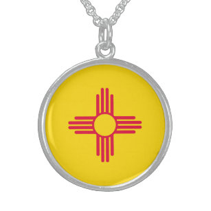 Collar De Plata De Ley Diseño de la bandera de Nuevo México