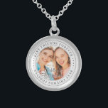 Collar De Plata De Ley Mejor Amigos para siempre BFF Fotografía simple mo<br><div class="desc">Este diseño simple y clásico está compuesto por tipografía de la síspera y agrega una foto personalizado. "Best Friends Forever" (Los mejores amigos para siempre) gira en torno a la foto de tus amigos</div>