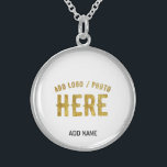 COLLAR DE PLATA DE LEY PERSONALIZABLE MODERNO ESTILO BLANCO VERIFICADO MA<br><div class="desc">ESTE ES UN DISEÑO PARA LOS CLIENTES. PUEDE CAMBIAR,  REDUCIR O AGREGAR LOGO,  FOTO,  TEXTO Y COLORES COMO QUIERA. GRACIAS.</div>