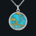 Collar De Plata De Ley Purpurina de ORO de Mármol Turquesa - Añadir Inici<br><div class="desc">1. Utilice la ficha 'PERSONALIZAR' para 'AGREGAR TEXTO' - agregue un nombre o iniciales (monograma). __________________________________________________________________________________ Si necesita ayuda para personalizar el elemento o desea solicitar servicios de diseño personalizados,  póngase en contacto con el diseñador LeahG a través de la ficha que aparece a continuación.</div>