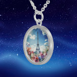 Collar De Plata De Ley Torre Eiffel de París |<br><div class="desc">Disfrute de la elegancia parisina con este exquisito collar de plata esterlina, con un delicado encanto inspirado en una acuarela que representa la Torre Eiffel y los exuberantes acentos florales. El diseño intrincado refleja el romanticismo y la sofisticación de París, añadiendo un toque de refinada belleza a cualquier conjunto. Perfecto...</div>